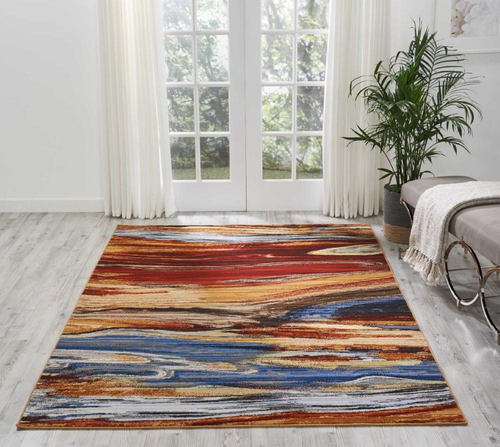 Nourison - Chroma CRM04 Multicolor 56in x 8 Area Rug - CRM04-99446378774_CLOSEOUT veiw 2