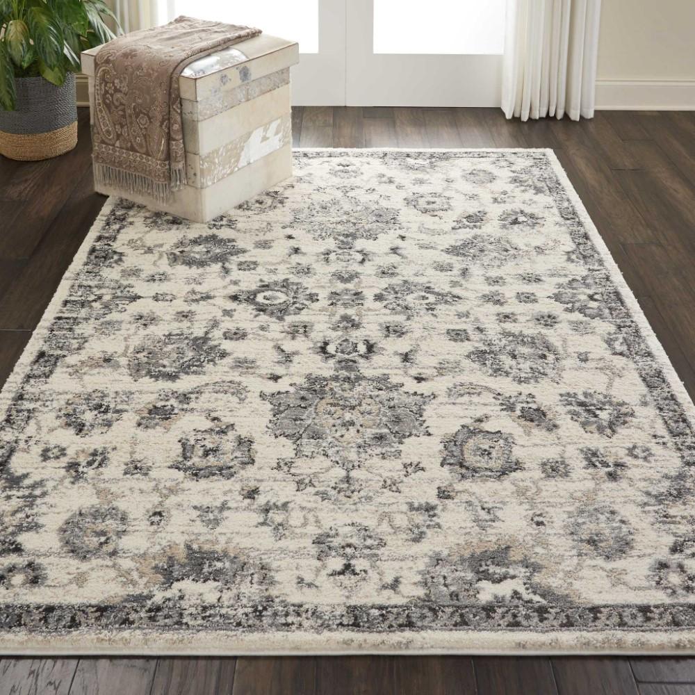 Nourison - Fusion FSS15 Cream and Bone 53in x 73in Vintage Area Rug - FSS15-99446425119 veiw 2