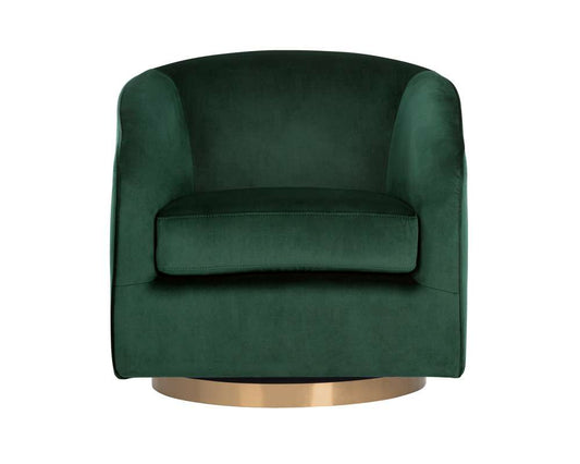 Sunpan - Hazel Swivel Lounge Chair - Gold - Deep Green Sky - 103999 veiw 2