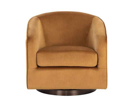 Sunpan - Hazel Swivel Lounge Chair - Dark Bronze - Gold Sky - 107966 veiw 2