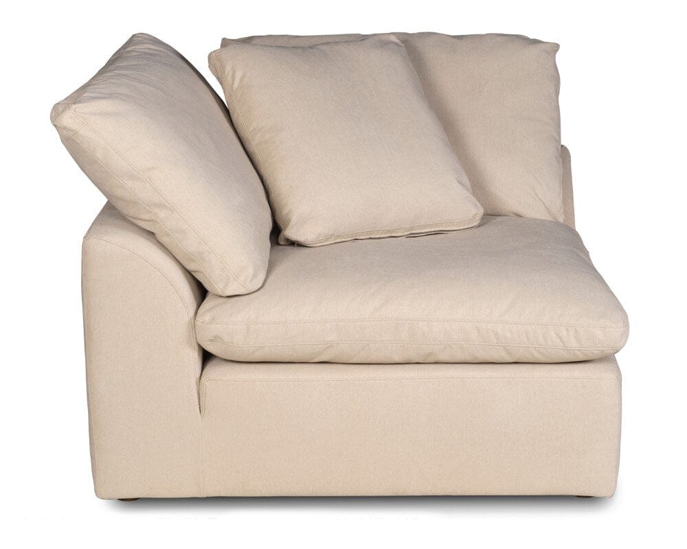 Sunset Trading - Contemporary Puff Collection Slipcover Only for 2PC 88in Sectional Sofa Tan/Beige - SU-1458SC-84-2C veiw 5