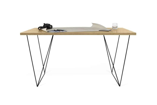 TEMAHOME - Flow Desk in Oak / Black Lacquered Steel - 9500053221 veiw 2
