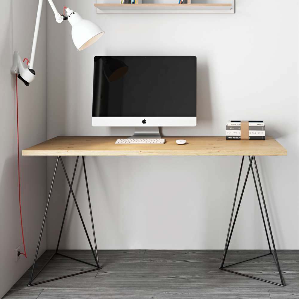 TEMAHOME - Flow Desk in Oak / Black Lacquered Steel - 9500053221 veiw 6
