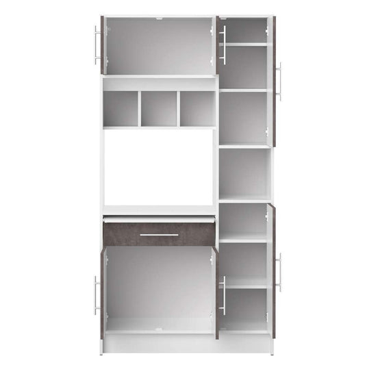 TEMAHOME - Louise Kitchen Pantry in White / Concrete Look - X8070X2198A80 veiw 2
