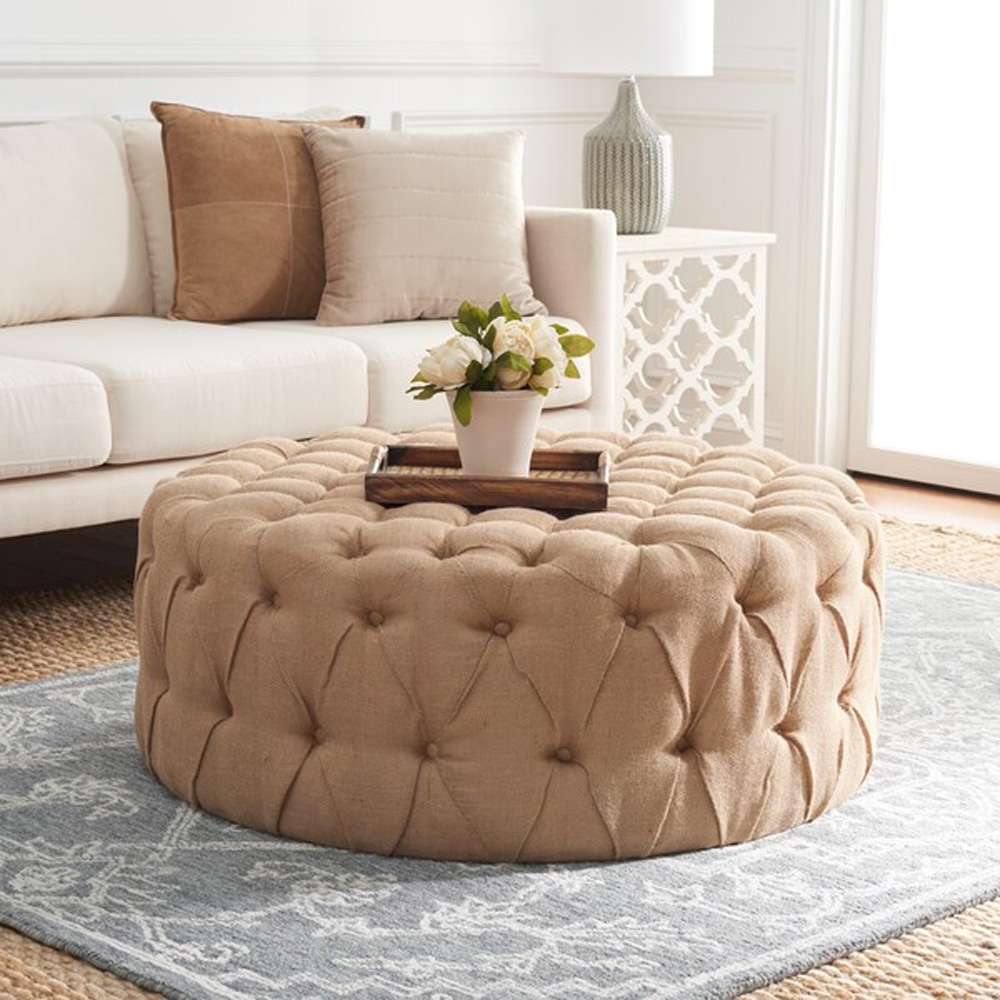 Safavieh - Charlene Ottoman - Wheat - MCR4638C veiw 1
