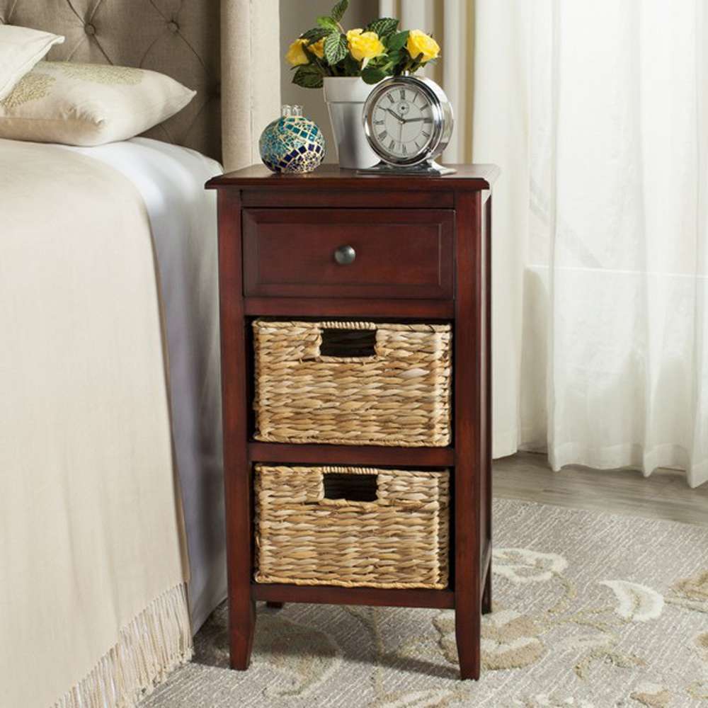 Safavieh - Everly Drawer Side Table - Cherry - AMH5743C veiw 2