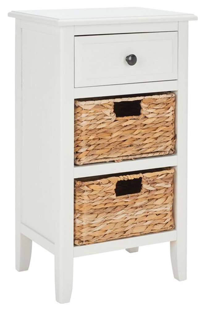Safavieh - Everly Drawer Side Table - Vintage White - AMH5743B veiw 4