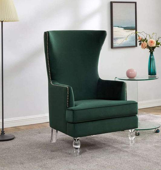 Safavieh - Geode Modern Wingback Chair - Forest Green - SFV4745E veiw 2