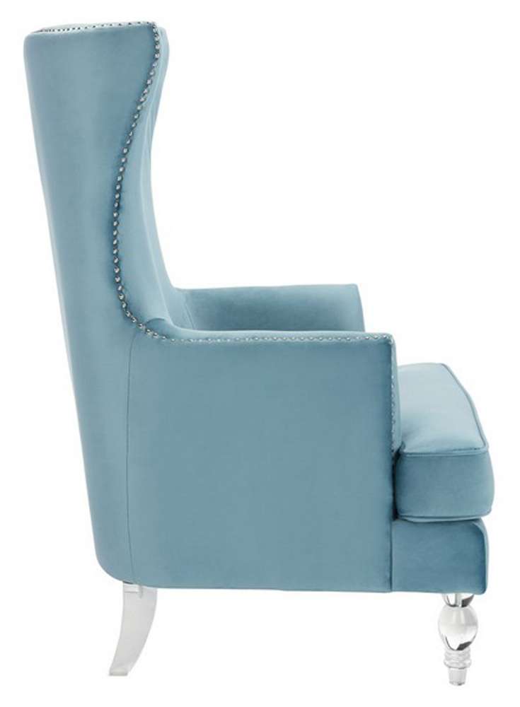 Safavieh - Geode Modern Wingback Chair - Light Blue - SFV4745B veiw 4