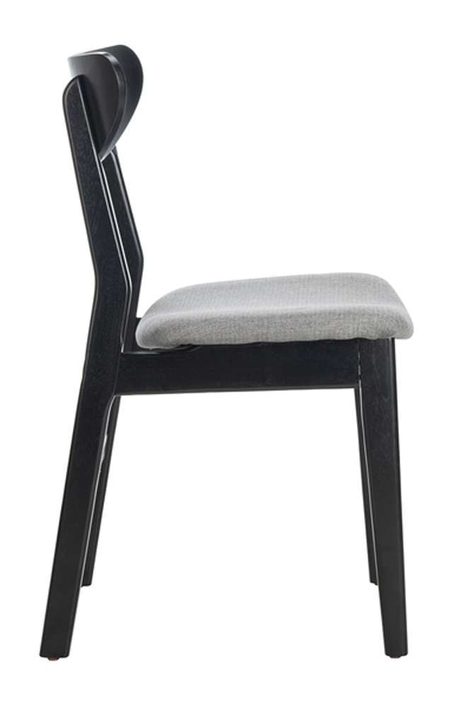 Safavieh - Lucca Retro Dining Chair - Black - Grey (Set of 2) - DCH1001H-SET2 veiw 4