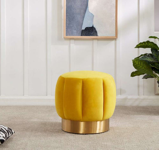 Safavieh - Maxine Channel Tufted Ottoman - Marigold - SFV4707L veiw 2