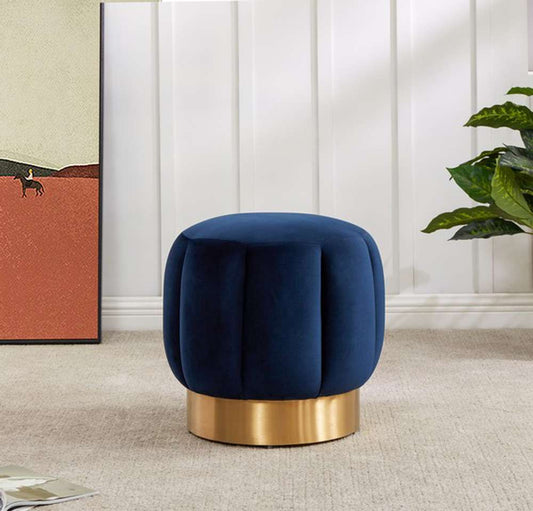 Safavieh - Maxine Channel Tufted Ottoman - Navy - SFV4707I veiw 2
