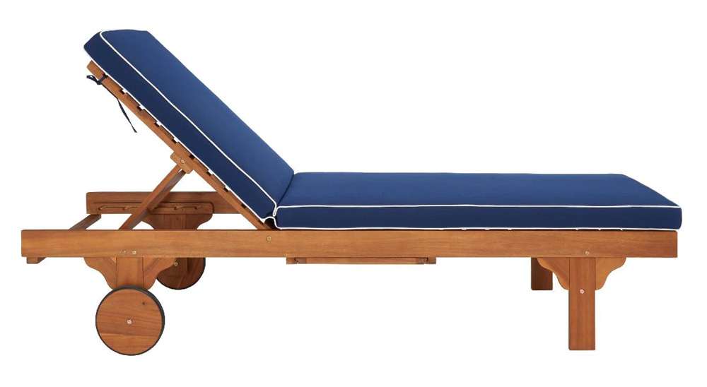 Safavieh - Newport Lounge Chair - Natural - Navy - PAT7316B veiw 1