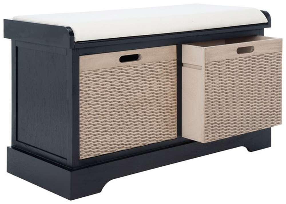 Safavieh - Landers 2Drw Cushion Bench - Black - BCH5702B veiw 4