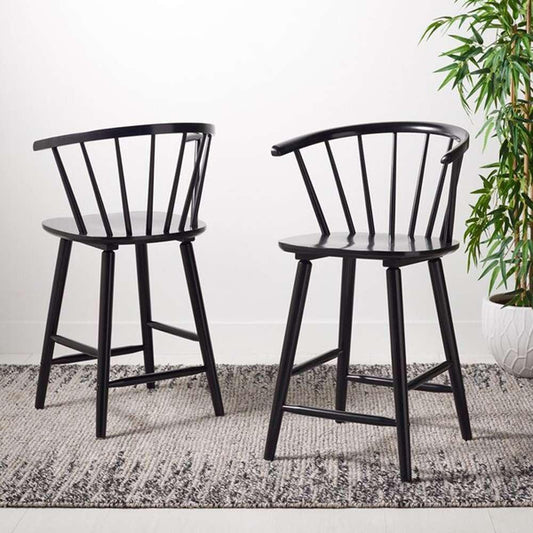 Safavieh - Blanchard Counter Stool - Black (Set of 2) - BST8506A-SET2 veiw 2