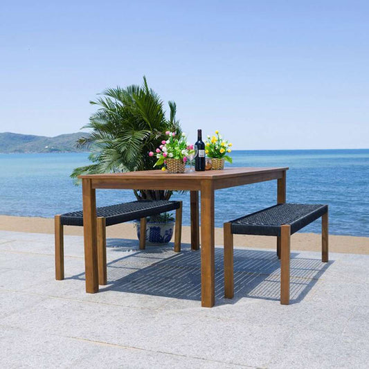 Safavieh - Aquina Dining Set - Natural - Black - PAT7081E veiw 2