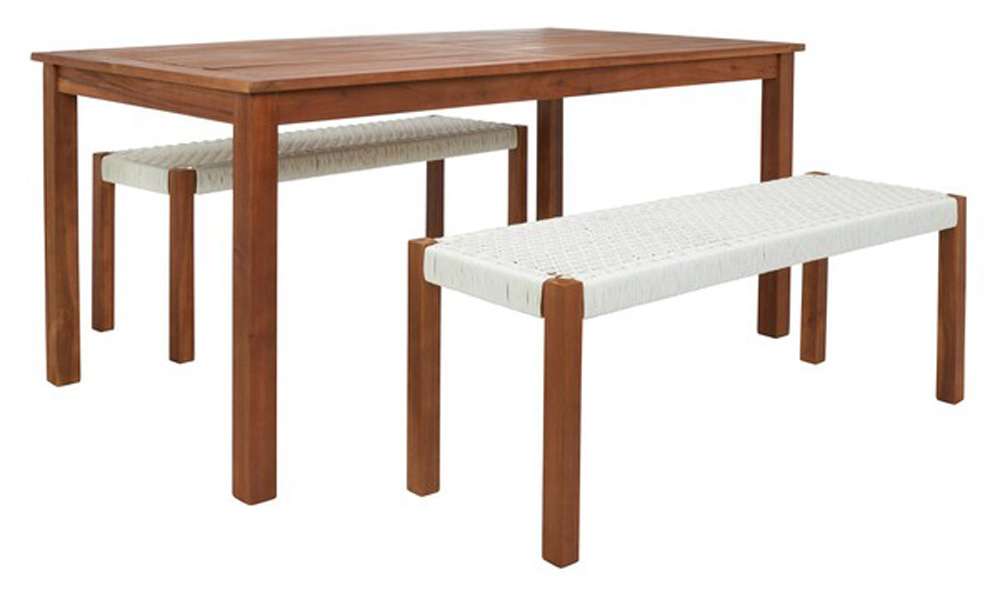 Safavieh - Aquina Dining Set - Natural - White - PAT7081D veiw 4