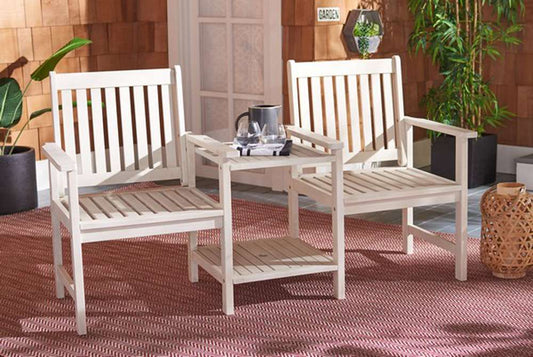 Safavieh - Brea Twin Seat Bench - White - PAT7014C veiw 2