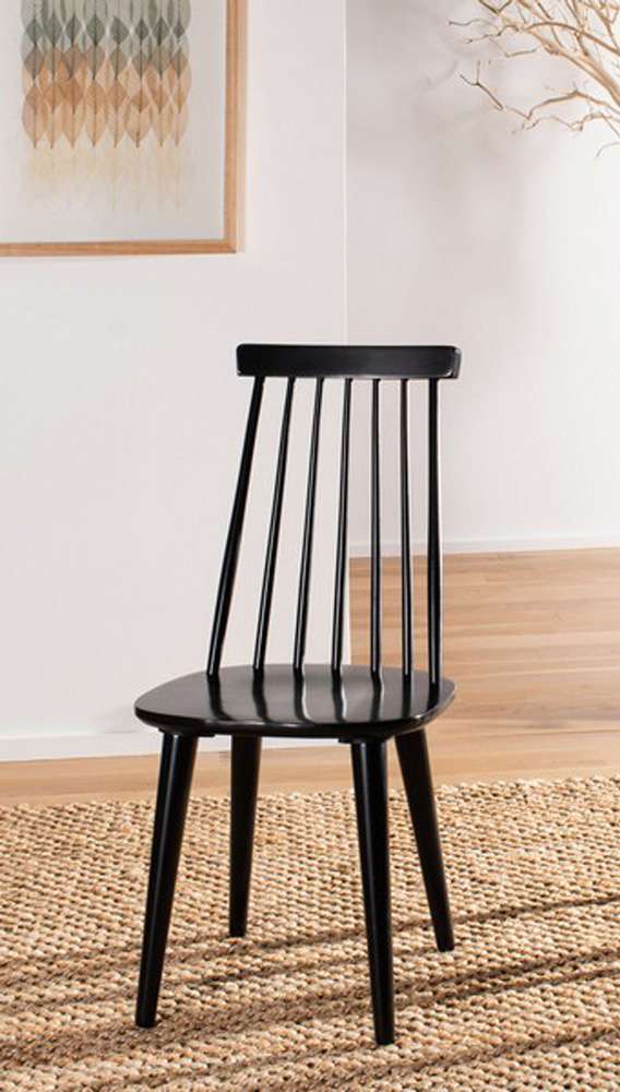 Safavieh - Burris Side Chair - Black (Set of 2) - AMH8511A-SET2 veiw 1