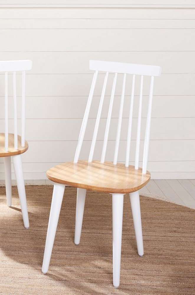 Safavieh - Burris Side Chair - White - Natural (Set of 2) - AMH8511F-SET2 veiw 1