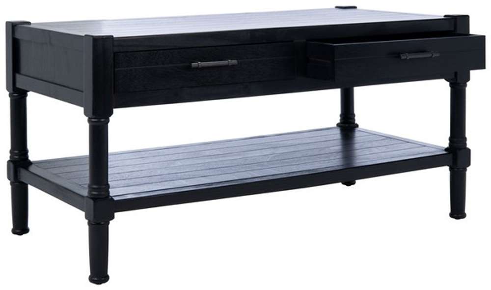 Safavieh - Filbert 2Drw Coffee Table - Black - COF5703B veiw 4