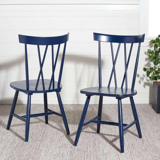 Safavieh - Friar Dining Chair - Navy (Set of 2) - DCH1401F-SET2 veiw 2