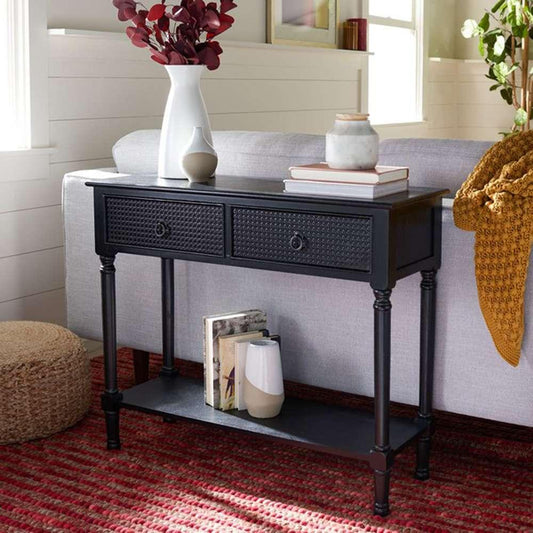 Safavieh - Haines 2Drw Console Table - Black - CNS5727A veiw 2