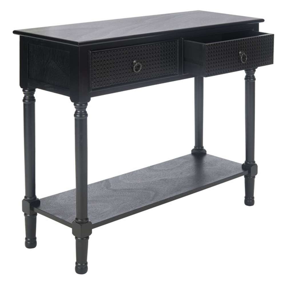Safavieh - Haines 2Drw Console Table - Black - CNS5727A veiw 4
