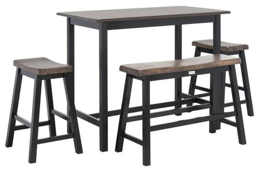 Safavieh - Haley 4Pc Pub Set - Black - Brown - AMH8503B veiw 2
