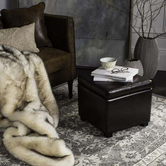 Safavieh - Madison Sq Ottoman - Brown - HUD8228A veiw 2