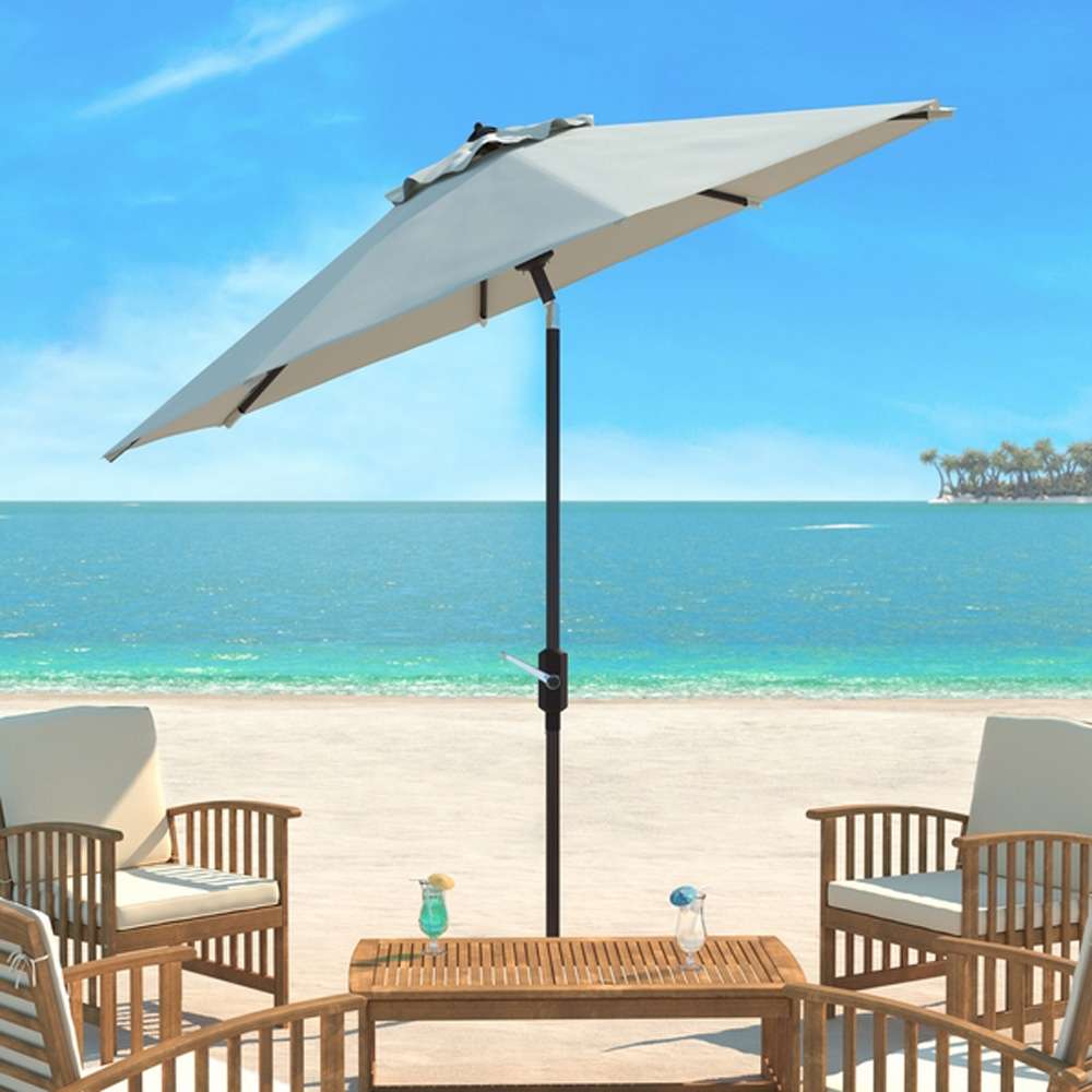 Safavieh - Ortega 9 Ft Crank Umbrella - Natural - PAT8001B veiw 1