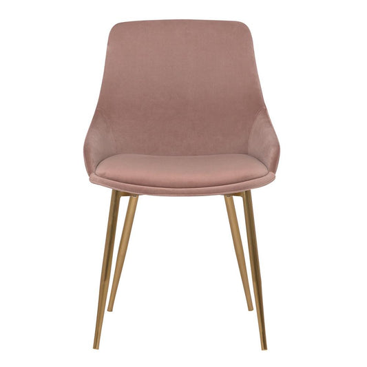 Armen Living - Heidi Blush Velvet Dining Accent Chair - LCHESIGLDPNK veiw 2