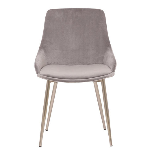 Armen Living - Heidi Gray Velvet Dining Accent Chair - LCHESICHRGR veiw 2
