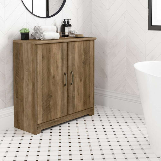 Bush Furniture - Cabot Small Bathroom Storage Cabinet with Doors in Reclaimed Pine - WC31598-Z1 veiw 2