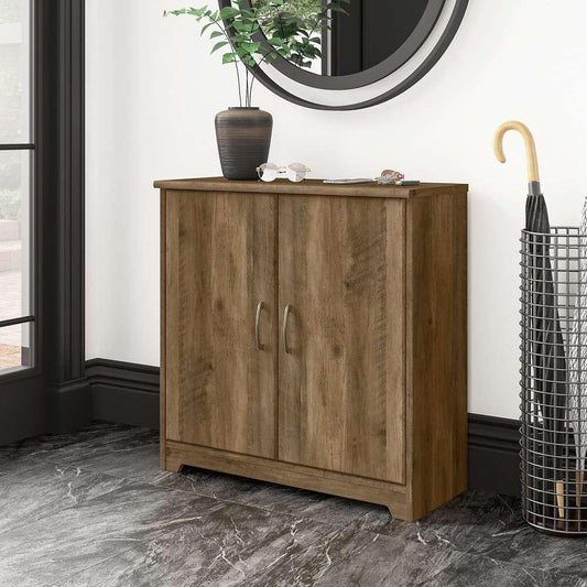 Bush Furniture - Cabot Small Entryway Cabinet with Doors in Reclaimed Pine - WC31598-Z veiw 2