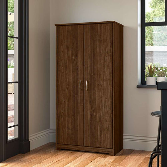 Bush Furniture - Cabot Tall Kitchen Pantry Cabinet with Doors in Modern Walnut - WC31099-Z veiw 2