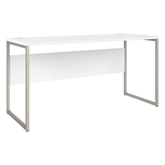 Bush Furniture - Hybrid 60W x 24D Computer Table Desk with Metal Legs in White - HYD260WH veiw 2