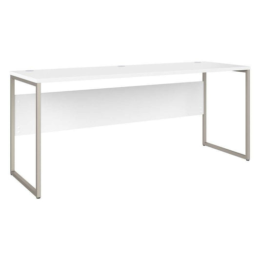 Bush Furniture - Hybrid 72W x 24D Computer Table Desk with Metal Legs in White - HYD272WH veiw 2