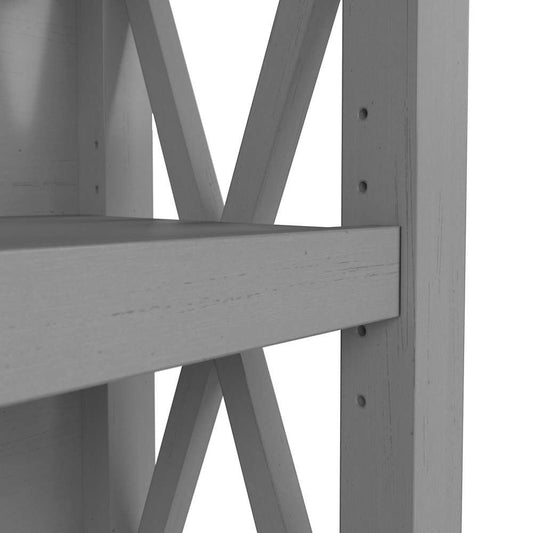 Bush Furniture - Key West Small 2 Shelf Bookcase in Cape Cod Gray - KWB124CG-03 veiw 2