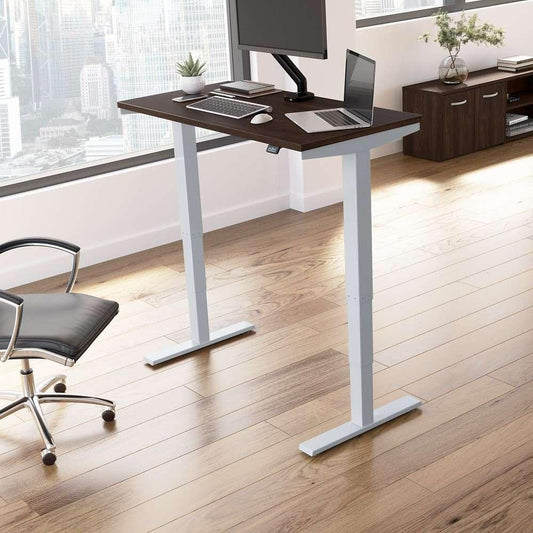 Bush Furniture - Move 40 Series 48W x 24D Electric Height Adjustable Standing Desk in Black Walnut - M4S4824BWSK veiw 2