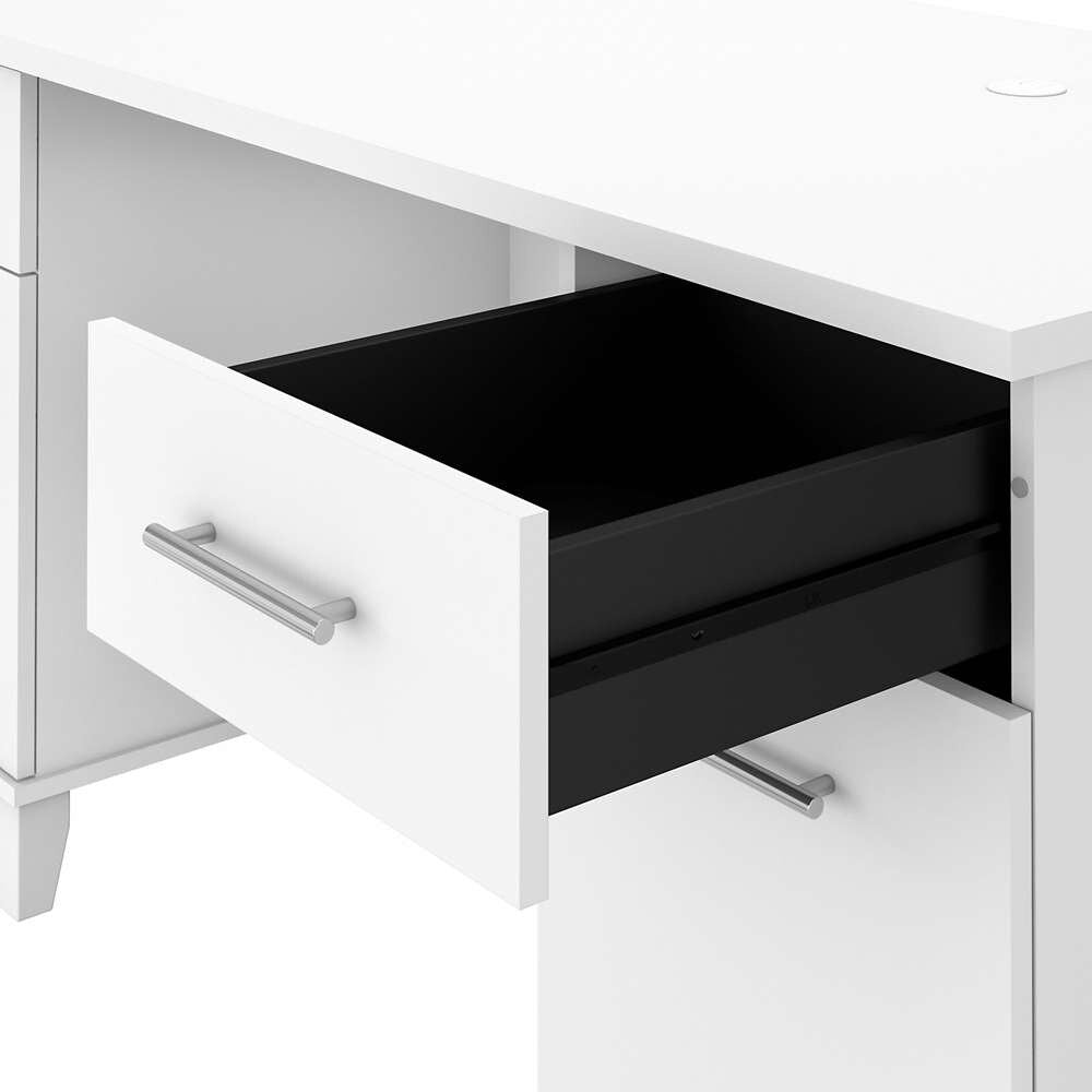 Bush Furniture - Somerset 60W Office Desk with Drawers in White - WC81928K veiw 5