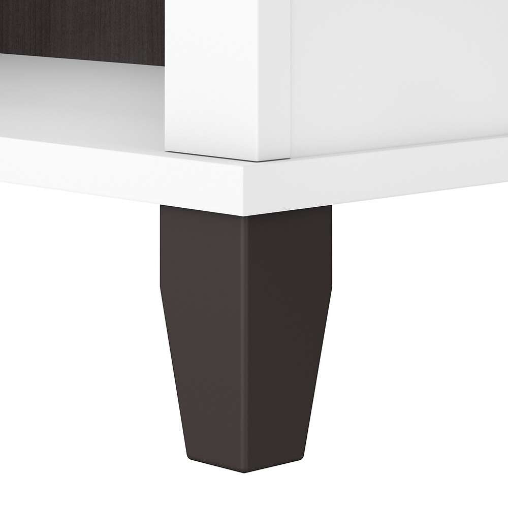 Bush Furniture - Somerset Tall 5 Shelf Bookcase in White and Storm Gray - WC81065 veiw 5