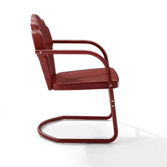 Crosley Furniture - Tulip 2 Piece Outdoor Chair Set Red - CO1029-RE veiw 2
