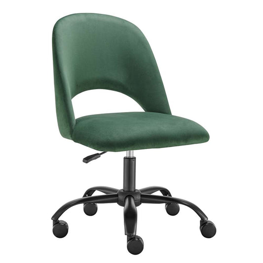 Euro Style - Alby Office Chair in Olive Green with Black Base - 15131-GRN veiw 2