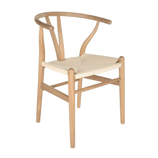 Euro Style - Evelina Side Chair in Natural Stained Frame and Natural Rush Seat (Set of 2) - 08157NAT veiw 2