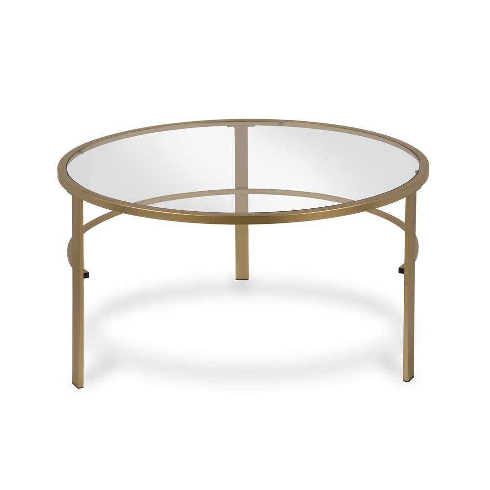 Hudson & Canal - Gaia Round Nested Coffee Table in Brass - CT0052 veiw 5