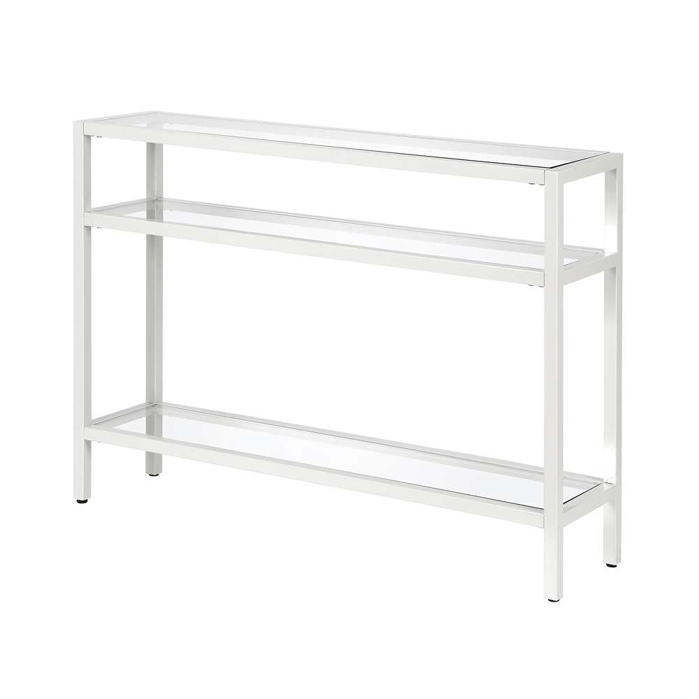 Hudson & Canal - Sivil 42in Wide Rectangular Console Table in White - AT0434 veiw 4