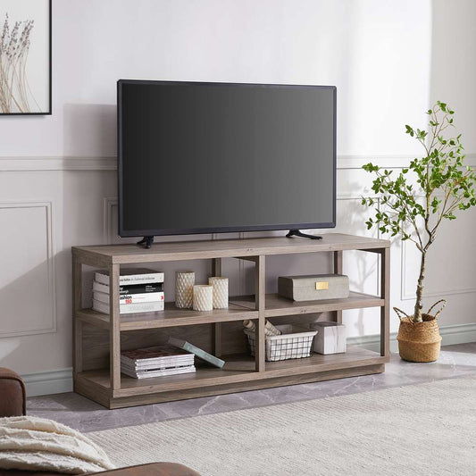 Hudson & Canal - Thalia Rectangular TV Stand for TVs up to 60in in Antiqued Gray Oak - TV1267 veiw 2