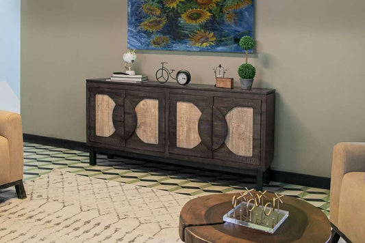 IFD - Cosala 4 Doors, Console w/ Black Finish - IFD8081CNSBK veiw 2