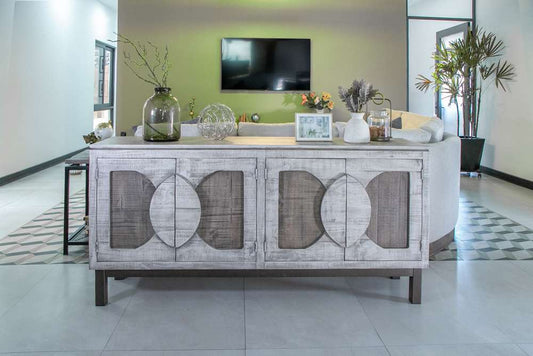 IFD - Cosala 4 Doors, Console w/ White Finish - IFD8081CNSWT veiw 2